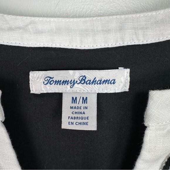 Tommy Bahama Two Palms 100% Linen Shift Short Sleeve Shift Dress pockets Medium - Picture 6 of 12
